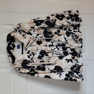 Jockey person to person floral jacket zip and button up size small